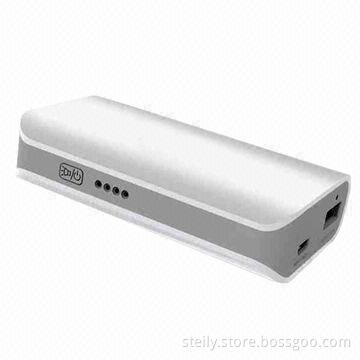 5V/1A External Emergency Portable Power Bank for iPhone/iPod, 5600mAh, with Small LED Torch